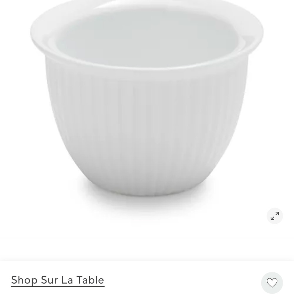 Sur La Table set of 10 classic White Ribbed Bowls - Picture 5 of 5